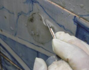 Restoration of azulejo Cleaning