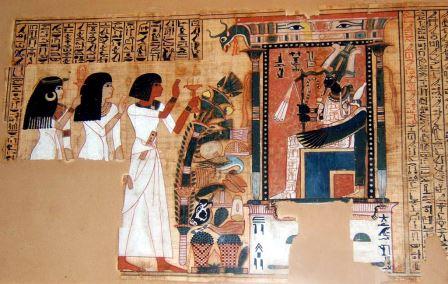 Section from the Book of the Dead by the scribe Nebqed, circa 1300 BC.
