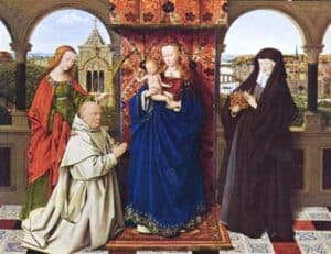 Jan van Eyck Virgem com o menino santos