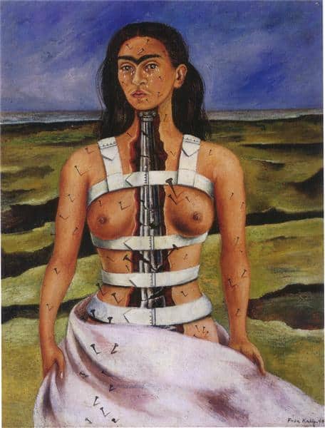 Frida Kahlo paintings the broken neck1944