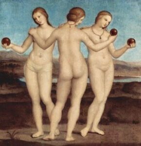 Rafael, The Three Graces, 1504-5, Condé Museum.