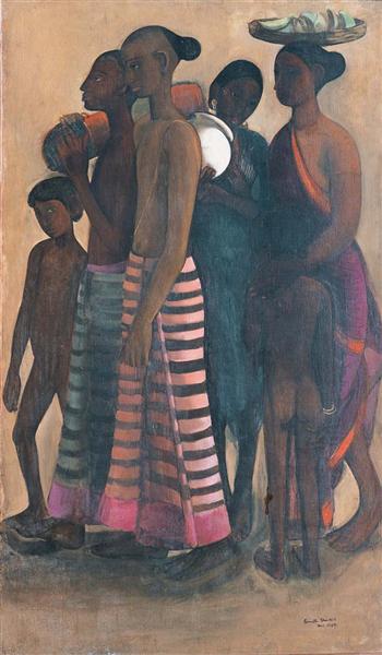 Amrita Sher- Gil South Indian Villagers Going to a Market - Amrita Sher-Gil South Indian Villagers Going to a Market