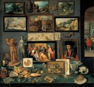 Cabinet of curiosities Frans II Francken in 1636