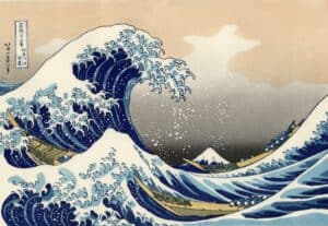 ukiyo e The Great Wave off Kanagawa, Engraving by Katsushika Hokusai, c.1830