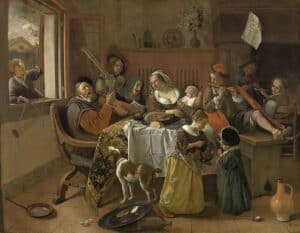 Jan Steen, The Merry Family, 1668, Rijksmuseum, Amsterdam, Netherlands.