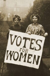 Annie Kenney and Christabel Pankhurst, two suffrage activists