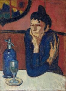 Take a drink Pablo Picasso, Absinthe Drinker, 1901, Hermitage Museum, Saint Petersburg, Russia.