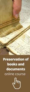 Preservation of books and documents online course