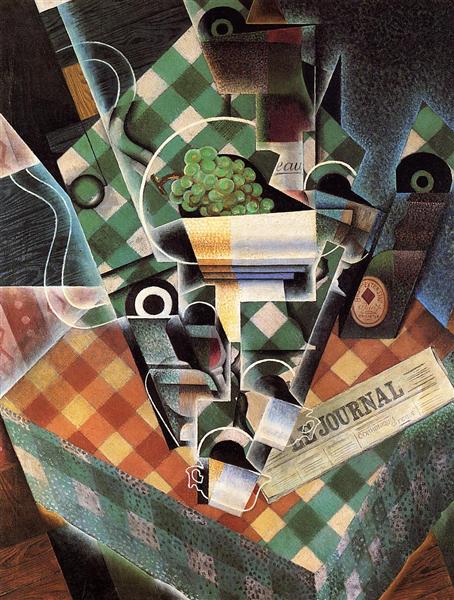 Still Life with Checked Tablecloth - Juan Gris, 1915