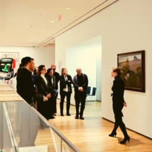Explanaition in an art exhibition