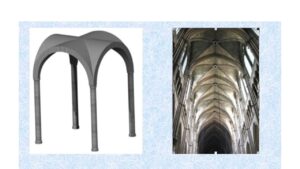 Ribbed Vault - crossing of two barrel vaults
