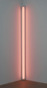 Pink out of a corner (to Jasper Johns), Dan Flavin, 1963