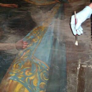 Cleaning in restoration of paintings