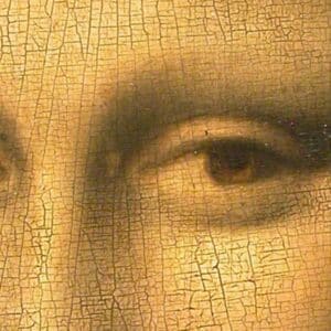 craqulure in Mona Lisa detail