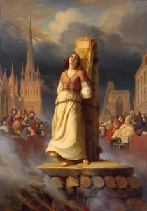 Representation of Joan of Arc at the stake