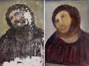 ecce homo, borja, Spain, wrong restoration