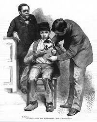 Man at a doctor in the 19th century