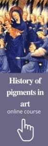Cover of online course history of pigments in art