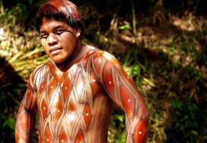 Indigenous body painting in Brazil