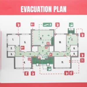 evacuation plan in a museum