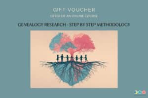 voucher for genealogy research course - a family tree in the cover