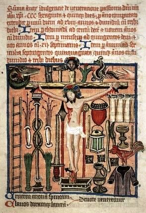 arma christi in a prayrer book