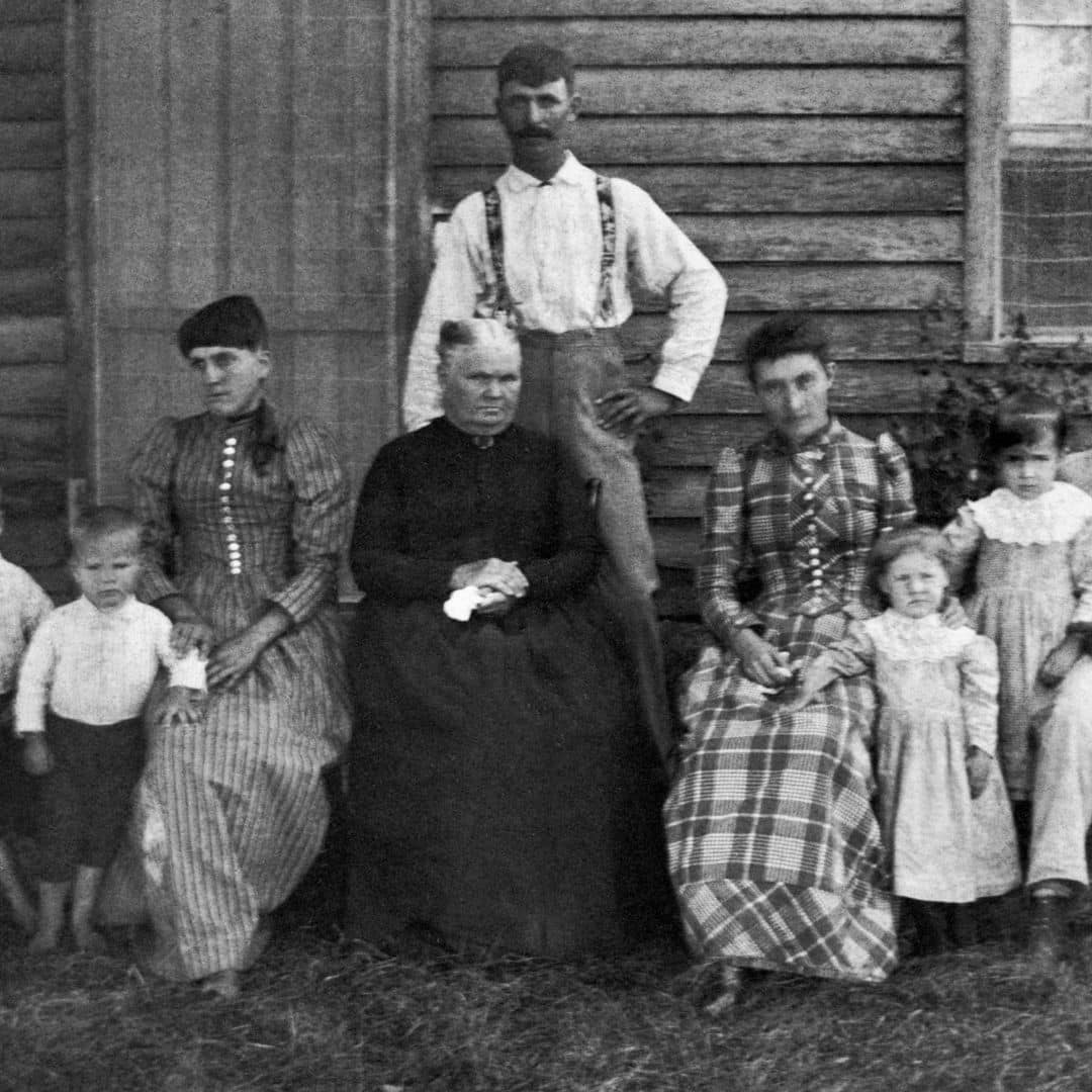 old photograph of a family