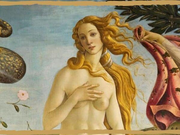 detail of the birth of venus