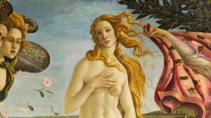 detail of the birth of venus
